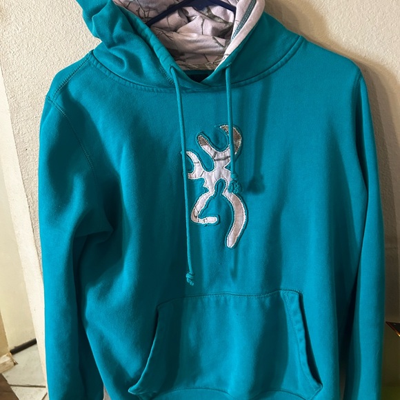 Browning Teal Hoodie Real tree - Picture 3 of 4